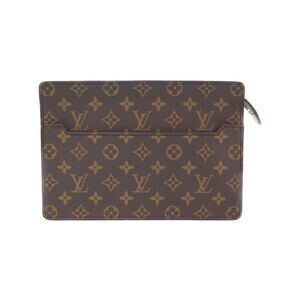 Louis Vuitton Monogram Leather Brown Pochette Homme Shoulder Bag